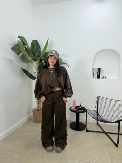 Set tuta con bande animalier