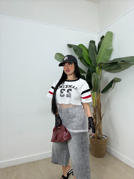 Shirt 23+ canotta pailettes