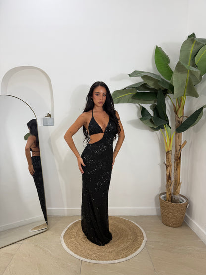 Abito élite long nero -28375