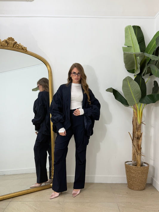 Pantalone tasconi blu