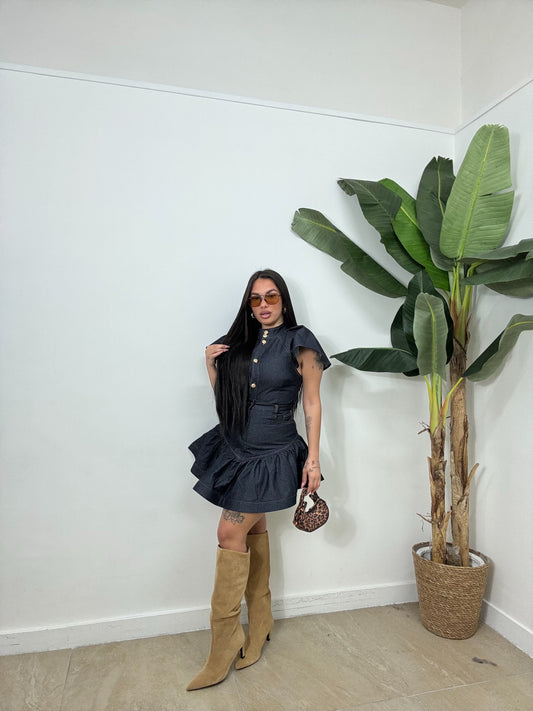 Coordinato denim frufru