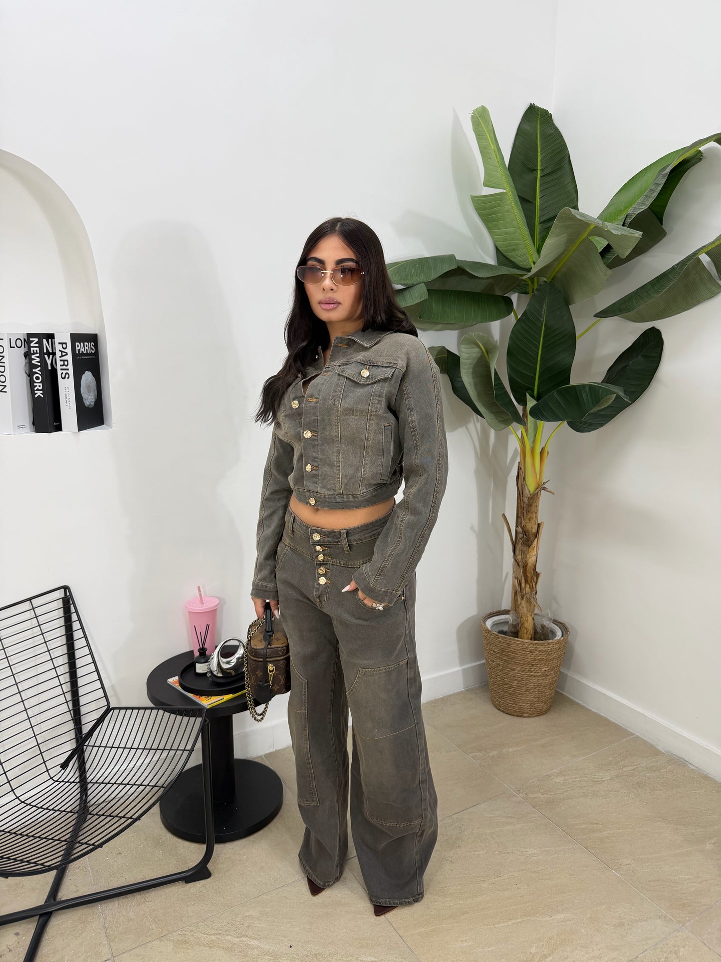 Coordinato bottoni brown -25197