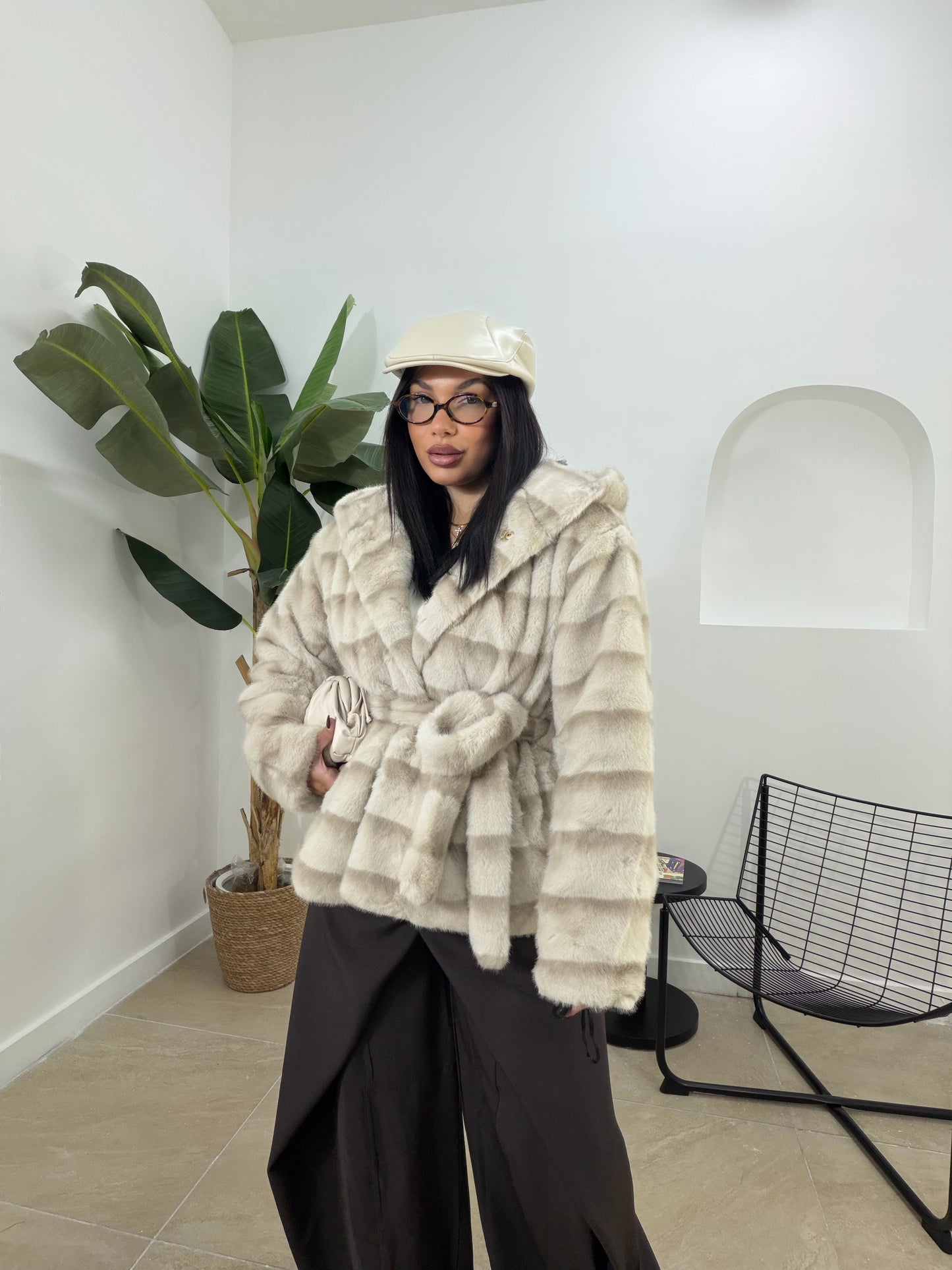 Pelliccia Mod visone panna