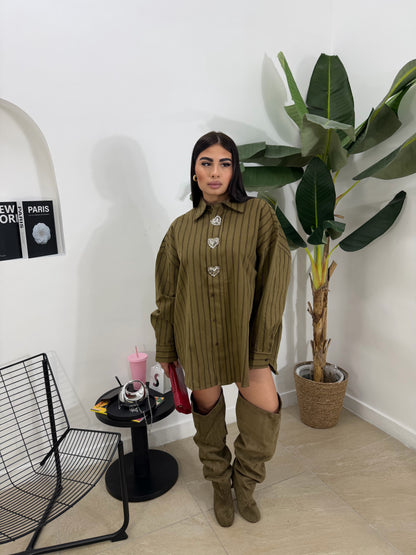 Camicia Dress heart verde -08409