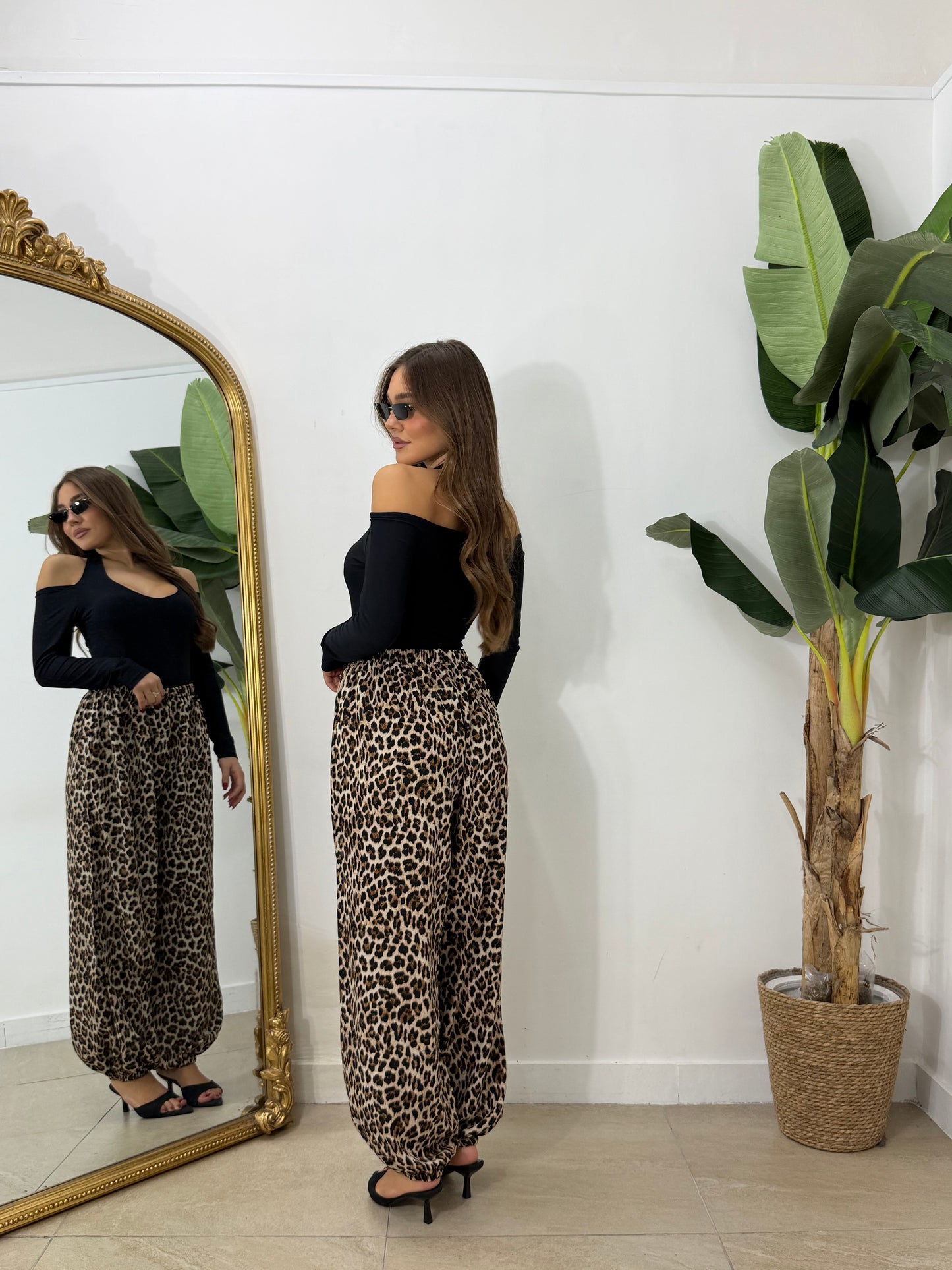 Pantalone ballon animalier