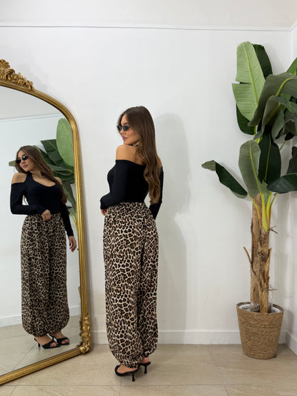 Pantalone ballon animalier