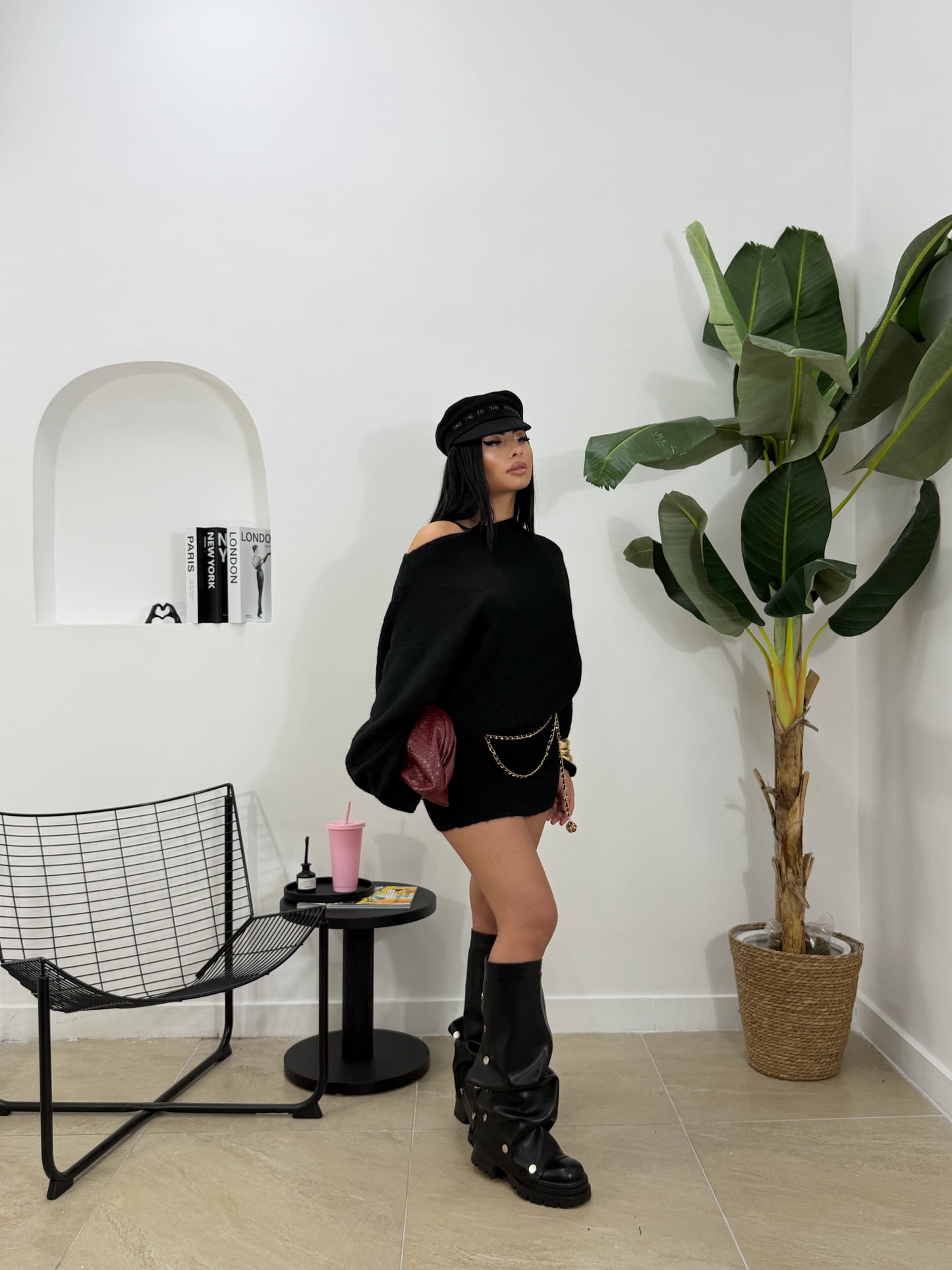 Abito Ginevra nero - in lana