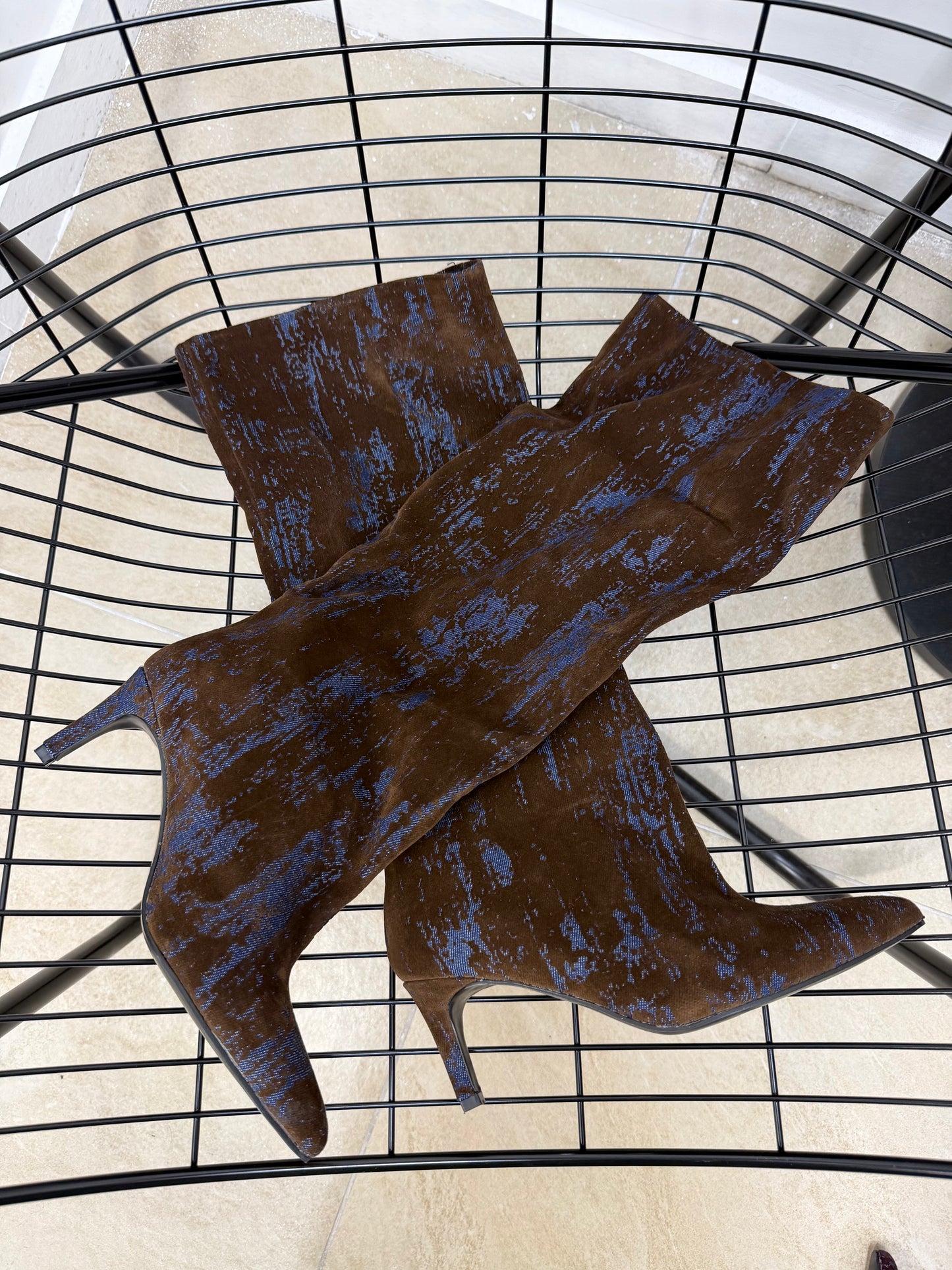 Stivale bicolor marrone