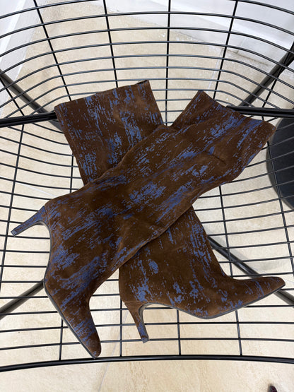 Stivale bicolor marrone